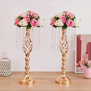 Vase doré à lustre